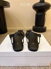 Colestore Celine Bay Triomphe Thong Sandal in Supple Calfskin Black - 3