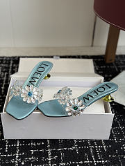 Colestore  Loewe Toy Crystal Flowers sandal in PVC  Turquoise/Green - 1