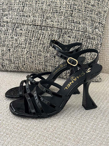 Colestore  Chanel Sandals Patent calfskin, black 