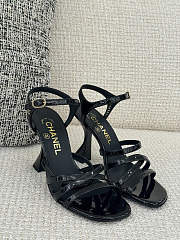 Colestore  Chanel Sandals Patent calfskin, black  - 3