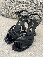 Colestore  Chanel Sandals Patent calfskin, black  - 2
