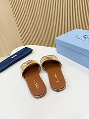 Colestore Prada Leather and Crochet slides Beige - 6