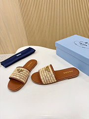 Colestore Prada Leather and Crochet slides Beige - 4