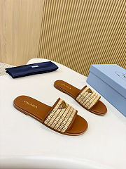 Colestore Prada Leather and Crochet slides Beige - 2