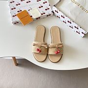 Colestore Louis Vuitton LV x TM Chinelo Lily Beige Raffia - 1