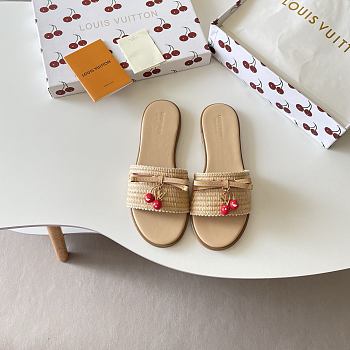 Colestore Louis Vuitton LV x TM Chinelo Lily Beige Raffia