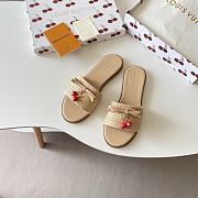 Colestore Louis Vuitton LV x TM Chinelo Lily Beige Raffia - 5