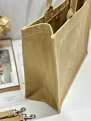 Colestore  Dior Large Dior Book Tote with Strap Beige Dior Oblique Washed Embroidery and Dior Médaillon (42×35×18.5cm) - 5