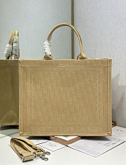 Colestore  Dior Large Dior Book Tote with Strap Beige Dior Oblique Washed Embroidery and Dior Médaillon (42×35×18.5cm) - 4