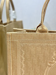 Colestore  Dior Large Dior Book Tote with Strap Beige Dior Oblique Washed Embroidery and Dior Médaillon (42×35×18.5cm) - 3