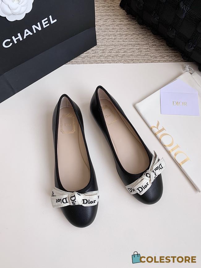 Colestore Dior J'Adior Ballet Flat Black Lambskin  - 1