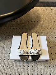 Colestore Dior J'Adior Slide Black Embroidered Cotton - 1