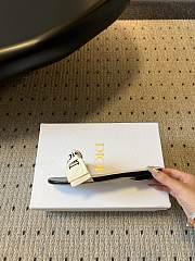 Colestore Dior J'Adior Slide Black Embroidered Cotton - 6