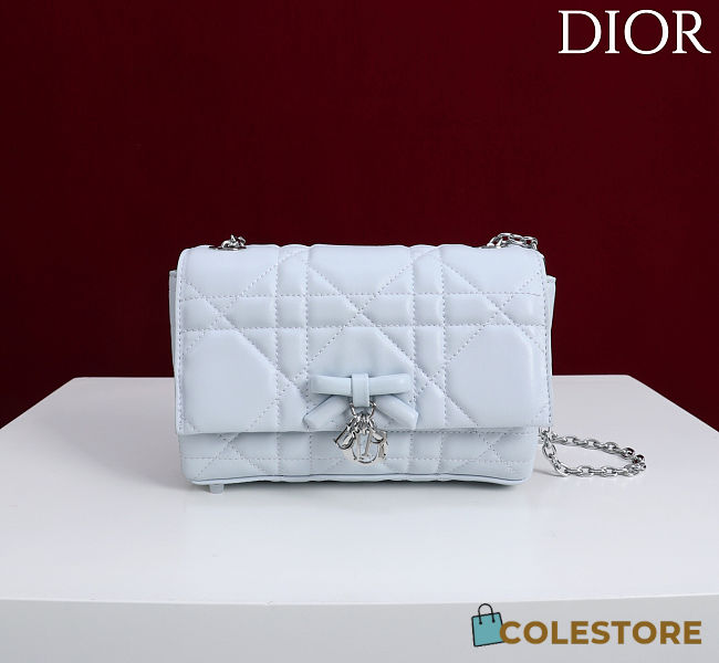 Colestore Dior My Tender Dior Top Handle Mini Bag Ice Blue Macrocannage Lambskin 21 x 11.5 x 7 cm - 1