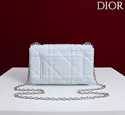 Colestore Dior My Tender Dior Top Handle Mini Bag Ice Blue Macrocannage Lambskin 21 x 11.5 x 7 cm - 5