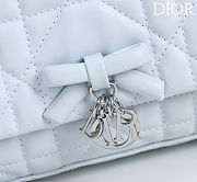 Colestore Dior My Tender Dior Top Handle Mini Bag Ice Blue Macrocannage Lambskin 21 x 11.5 x 7 cm - 6