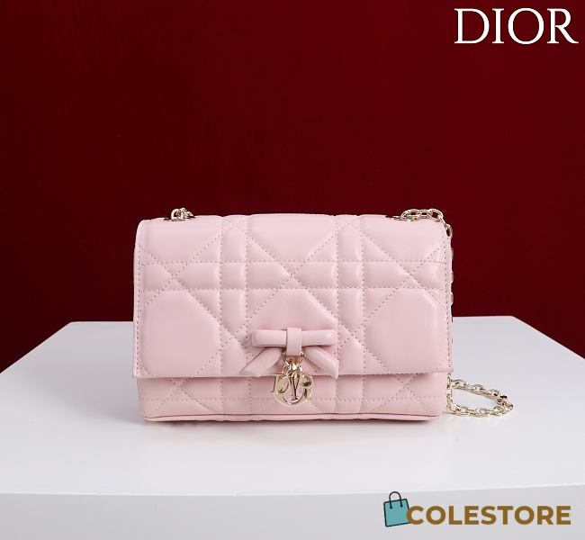 	 Colestore Dior My Tender Dior Top Handle Mini Bag Rose Tendre Macrocannage Lambskin 21 x 11.5 x 7 cm - 1