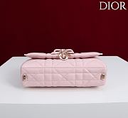 	 Colestore Dior My Tender Dior Top Handle Mini Bag Rose Tendre Macrocannage Lambskin 21 x 11.5 x 7 cm - 5