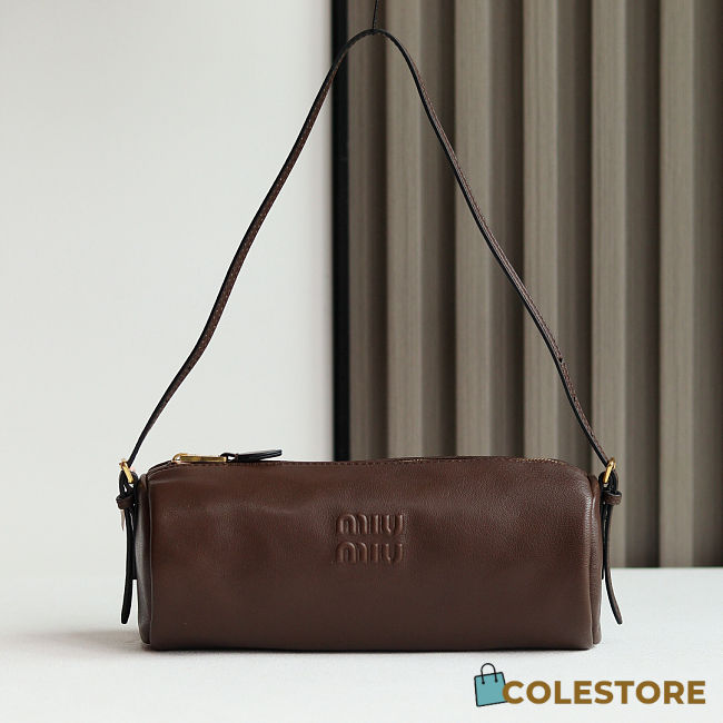 Colestore Miu Miu Nappa leather pouch Briarwood 22x9x9cm - 1