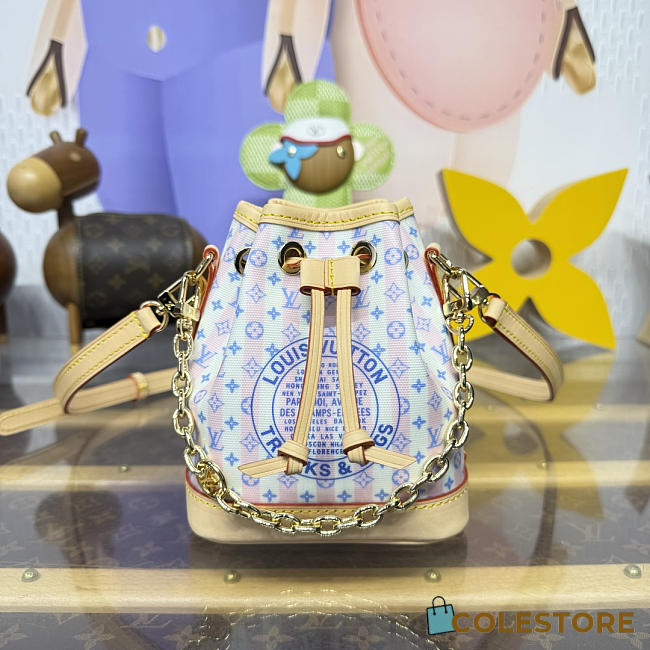 Colestore Louis Vuitton Nano Noé LV Stamp Blue M29029 13 x 16 x 10 cm - 1