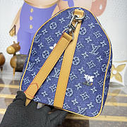 Colestore Louis Vuitton Keepall Bandoulière 50 Blue Monogram Denim Flowers 50 x 29 x 23 cm - 6