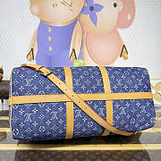 Colestore Louis Vuitton Keepall Bandoulière 50 Blue Monogram Denim Flowers 50 x 29 x 23 cm - 3