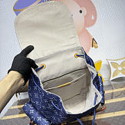 Colestore  Louis Vuitton Christopher MM Monogram Heritage Blue Monogram Flowers Denim 38 x 44 x 12.5 cm - 5