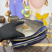 Colestore Louis Vuitton Nil Blue Monogram Flowers Denim 25 x 17.5 x 11 cm - 5