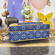 Colestore Louis Vuitton Nil Blue Monogram Flowers Denim 25 x 17.5 x 11 cm - 6