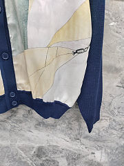 Colestore Loro Piana Libeccio Cardigan  Silk Blue Navy/Ivory Sky - 5
