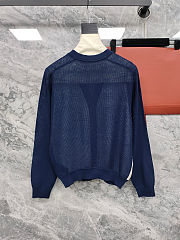 Colestore Loro Piana Libeccio Cardigan  Silk Blue Navy/Ivory Sky - 4