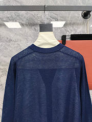 Colestore Loro Piana Libeccio Cardigan  Silk Blue Navy/Ivory Sky - 2