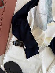Colestore Loro Piana Libeccio Top  Silk Blue Navy/Ivory Sky - 6