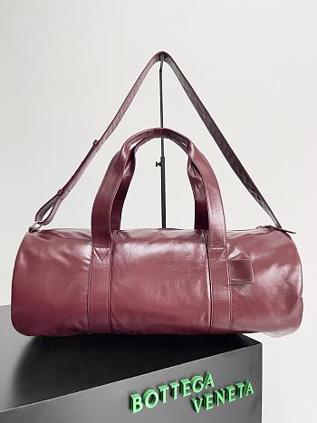 Colestore Bottega Veneta Leather Duffle bag in Burgundy  52x23x23cm