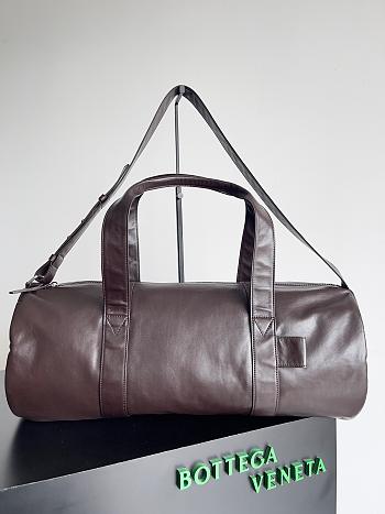 Colestore Bottega Veneta Leather Duffle bag in Chocolate  52x23x23cm
