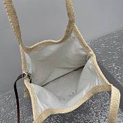 Colestore Miu Miu Ivy raffia-effect and linen bag Natural 34x40x60cm - 4