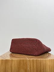 Colestore YSL ICARE medium in raffia ROUGE CABERNET 31–46 x 28 x 5–15 cm - 4