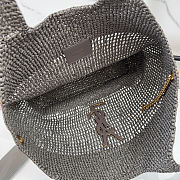 Colestore YSL ICARE medium in raffia Dark Grey 31–46 x 28 x 5–15 cm - 3