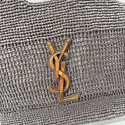 Colestore YSL ICARE medium in raffia Dark Grey 31–46 x 28 x 5–15 cm - 2