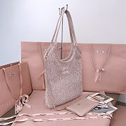 Colestore Miu Miu Ivy Sequin Mesh bag Powder Pink 40x35cm  - 6