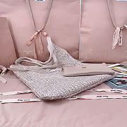 Colestore Miu Miu Ivy Sequin Mesh bag Powder Pink 40x35cm  - 5