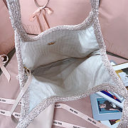 Colestore Miu Miu Ivy Sequin Mesh bag Powder Pink 40x35cm  - 2