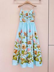 Colestore Cara Cara  Alba Floral Cotton Midi-Dress Lockwood Flora Sky - 3