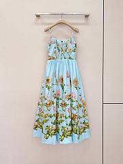 Colestore Cara Cara  Alba Floral Cotton Midi-Dress Lockwood Flora Sky - 5