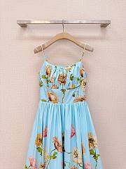 Colestore Cara Cara  Alba Floral Cotton Midi-Dress Lockwood Flora Sky - 4