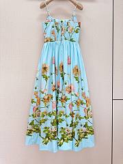 Colestore Cara Cara  Alba Floral Cotton Midi-Dress Lockwood Flora Sky - 2