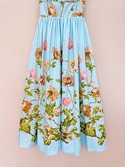 Colestore Cara Cara  Alba Floral Cotton Midi-Dress Lockwood Flora Sky - 6