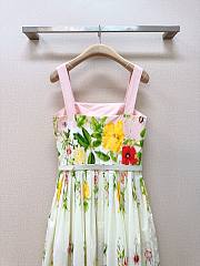 Colestore  Oscar de la Renta Dominican Mixed-Floral Cotton Poplin Dress  - 4