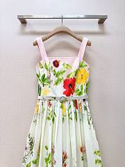Colestore  Oscar de la Renta Dominican Mixed-Floral Cotton Poplin Dress  - 3