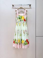 Colestore  Oscar de la Renta Dominican Mixed-Floral Cotton Poplin Dress  - 2